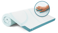 adapt cooling topper with hand showing cooling effect