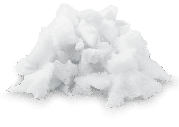 the white supportive material inside the cloud adjustable pillow